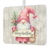 Frohe Weihnachten Pink Gnome Glittery Autolufterfrischer (Links)