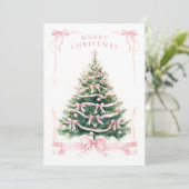 Frohe Weihnachten Pink Green (Stehend Vorderseite)