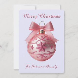 Frohe Weihnachten Pink Ornaments Lavender Mist