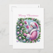 Frohe Weihnachten Pink Santa (Vorne/Hinten)