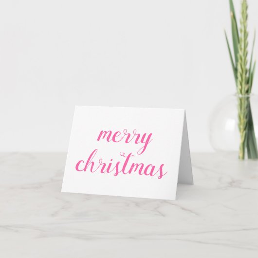 Frohe Weihnachten Pink Script (Vorderseite)