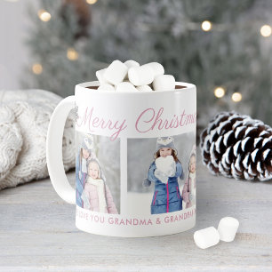 Frohe Weihnachten Pink Script Benutzerdefinierte F Kaffeetasse