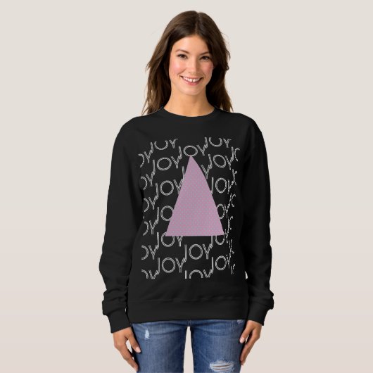 Frohe Weihnachten Pink Tree Winter Sweatshirt (Vorne ganz)