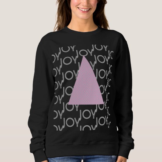 Frohe Weihnachten Pink Tree Winter Sweatshirt (Vorderseite)