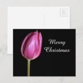 Frohe Weihnachten Pink Tulip Blume Foto Floral (Vorne/Hinten)