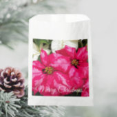 Frohe Weihnachten Pink Variegated Poinsettias Flor Geschenktütchen
