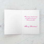 Frohe Weihnachten Pink White Snowflakes Minimalist (Innenseite)