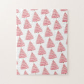 Frohe Weihnachten Pinker Baum Puzzle (Vertikal)