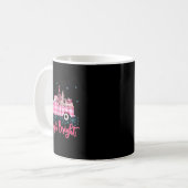 Frohe Weihnachten Pinker Leopard LKW Baum Lustiges Kaffeetasse (Vorderseite Links)