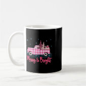 Frohe Weihnachten Pinker Leopard LKW Baum Lustiges Kaffeetasse (Links)