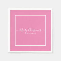 Frohe Weihnachten pinkfarbener Name