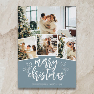 Frohe Weihnachten Pinsel Schrift 5 Foto Folien Feiertagskarte