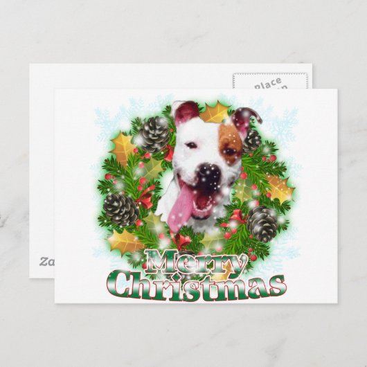 Frohe Weihnachten Pitbull (Vorne/Hinten)