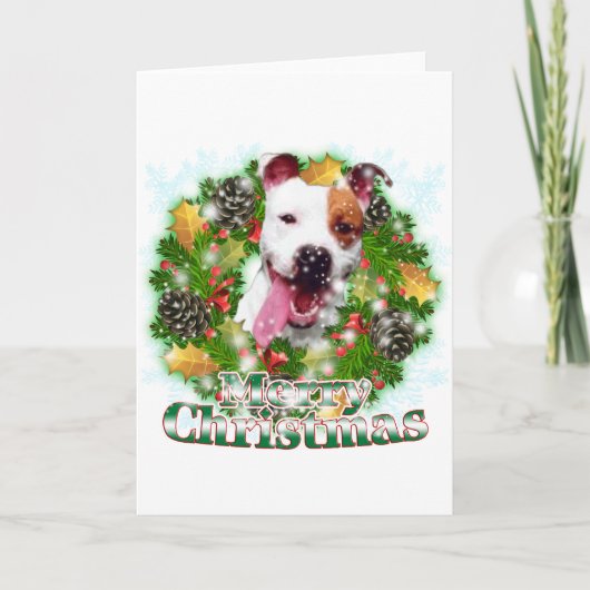 Frohe Weihnachten Pitbull (Vorderseite)