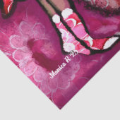 Frohe Weihnachten Pixie Whimsical Floral Decoupage Seidenpapier (Detail)