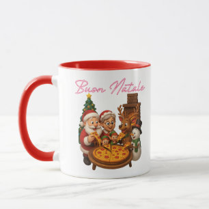 Frohe Weihnachten Pizza Party  Tasse