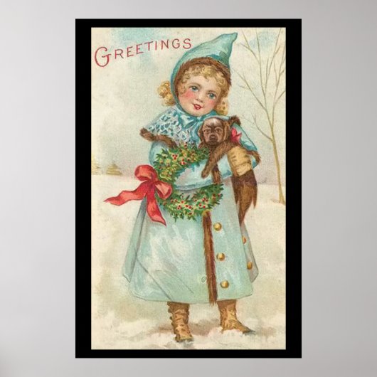 Frohe Weihnachten Plakat (Vorne)