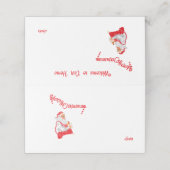 : Frohe Weihnachten Platzkarte (Außenseite Aufgefaltet)