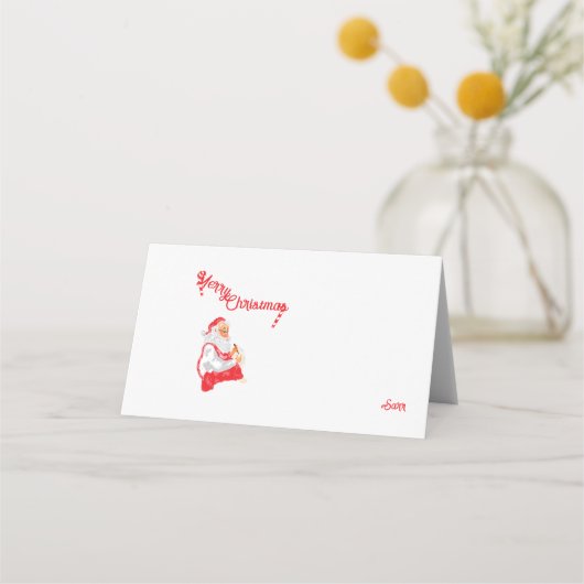 : Frohe Weihnachten Platzkarte (Vorderseite)