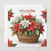 Frohe Weihnachten Poinsettia Basket (Vorne/Hinten)