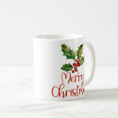Frohe Weihnachten, Poinsettia Berries Design Women Kaffeetasse (VorderseiteRechts)