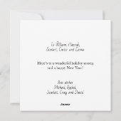 Frohe Weihnachten Poinsettia Blumenreath Editable (Rückseite)