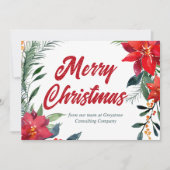 Frohe Weihnachten Poinsettia Floral Custom Company (Vorderseite)