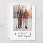 Frohe Weihnachten Poinsettia Foto (Vorderseite)