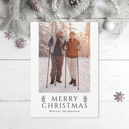 Frohe Weihnachten Poinsettia Foto