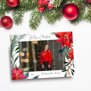 Frohe Weihnachten Poinsettia Foto