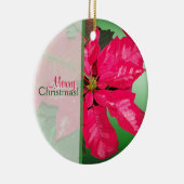 Frohe Weihnachten Poinsettia Keramik Ornament (Rechts)