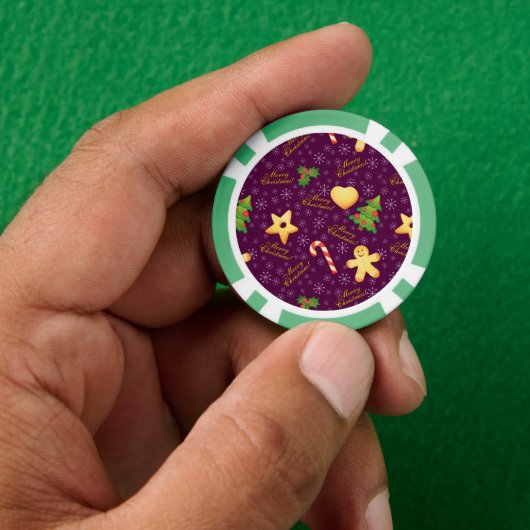Frohe Weihnachten Poker Chips (Hand)