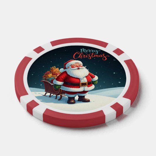 Frohe Weihnachten Pokerchips (Einzeln)
