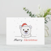 Frohe Weihnachten Polar Bären Schnee Soft Night St (Stehend Vorderseite)