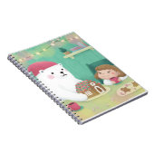 Frohe Weihnachten: Polarbär und Kind Notizblock (Rechte Seite)