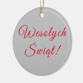 Frohe Weihnachten - Polnisch Keramik Ornament (Links)