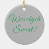 Frohe Weihnachten - Polnisch Keramik Ornament (Hinten)