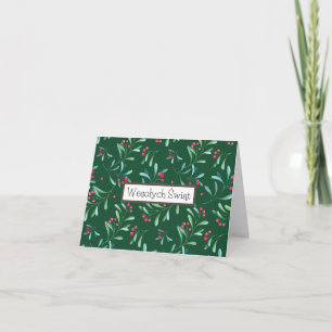 Frohe Weihnachten, Polnische Weihnachtskarte Karte