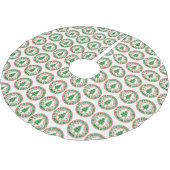 Frohe Weihnachten Polyester Weihnachtsbaumdecke (Schrägansicht)