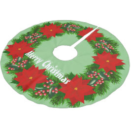 Frohe Weihnachten Polyester Weihnachtsbaumdecke