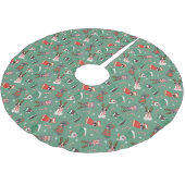 Frohe Weihnachten Polyester Weihnachtsbaumdecke (Schrägansicht)