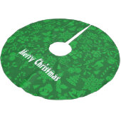 Frohe Weihnachten Polyester Weihnachtsbaumdecke (Schrägansicht)