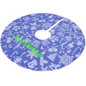 Frohe Weihnachten Polyester Weihnachtsbaumdecke (Schrägansicht)