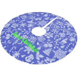 Frohe Weihnachten Polyester Weihnachtsbaumdecke