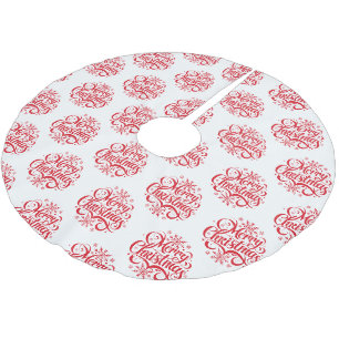 Frohe Weihnachten Polyester Weihnachtsbaumdecke