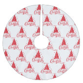 Frohe Weihnachten Polyester Weihnachtsbaumdecke (Vorderseite)