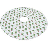 Frohe Weihnachten Polyester Weihnachtsbaumdecke (Schrägansicht)