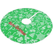 Frohe Weihnachten Polyester Weihnachtsbaumdecke (Schrägansicht)