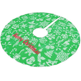 Frohe Weihnachten Polyester Weihnachtsbaumdecke