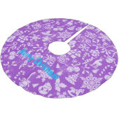 Frohe Weihnachten Polyester Weihnachtsbaumdecke (Schrägansicht)